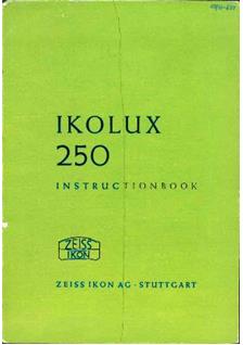 Zeiss Ikon Ikolux manual. Camera Instructions.